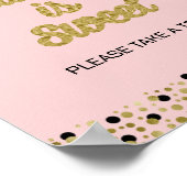 Gold Foil Script-Afstuderen is Sweet Afstudeerder  Poster (Hoek)