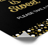 Gold Foil Script-Afstuderen is Sweet Afstudeerder Poster (Hoek)