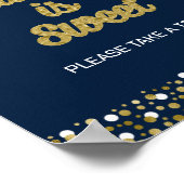 Gold Foil Script-Afstuderen is Sweet Afstudeerder  Poster (Hoek)