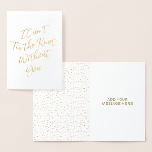 Gold Foil Script Bridesmaid Request Folie Kaarten (Display)