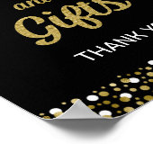 Gold Foil Script Confetti Kaarten en cadeaubonAfst Poster (Hoek)