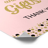Gold Foil Script Confetti Kaarten en cadeaubonAfst Poster (Hoek)