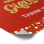 Gold Foil Script Confetti Kaarten en cadeaubonAfst Poster (Hoek)