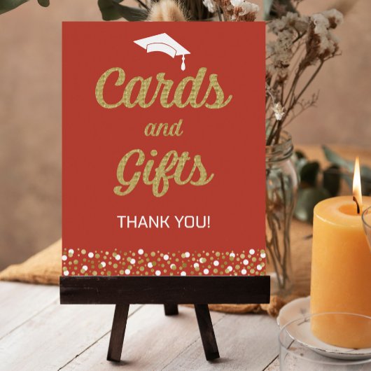 Gold Foil Script Confetti Kaarten en cadeaubonAfst Poster