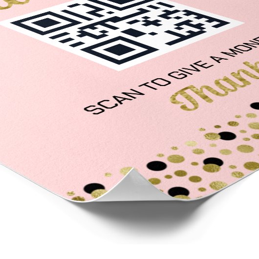 Gold Foil Script Confetti Tip: Afstuderen teken Poster (Hoek)