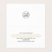 Gold Foil Script Logo Carte de remerciements d'aff (Intérieur déplié)