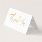 Gold Foil Script Logo Carte de remerciements d'aff (Devant)
