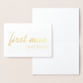 Gold Foil Script moderne carte de jour de mariage  (Affichage)