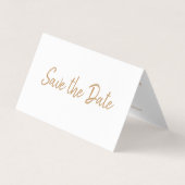 Gold Foil & Script Photo Enregistrer La Carte Date (Devant)