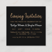 Gold Foil & Script Soirée Événement Ticket Invitat (Devant)