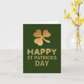 Gold Foil Shamrock, St Patrick's Day Kaart (Gele Bloem)