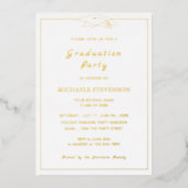 Gold Foil Shiny Luxury Graduation Party Invitation (Recto)