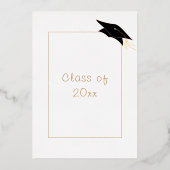Gold Foil Shiny Luxury Graduation Party Invitation (Verso)