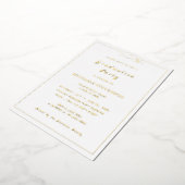 Gold Foil Shiny Luxury Graduation Party Invitation Folie Uitnodiging (Gedraaid)