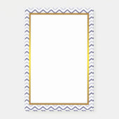 Gold Foil Silver Gray Chevron Zigzag Pattern Post-it® Notes (Voorkant)