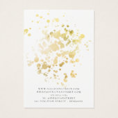 Gold Foil Splatter earing Ketting Display Kaart (Achterkant)