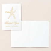 Gold Foil Starfish Merci Cartes (Affichage)