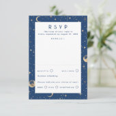 Gold Foil Stars Mariage céleste RSVP (Debout devant)
