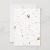 Gold Foil Stars Mariage céleste RSVP (Dos)
