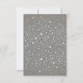 Gold Foil Stars Mariage moderne RSVP (Dos)
