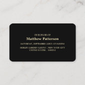 Gold Foil Stripe, Bachelor Party Ticket Invitation (Dos)