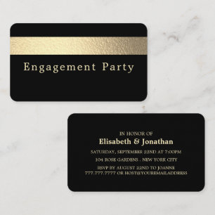 Gold Foil Stripe, Invitation de billet de la parti