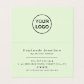 Gold Foil Stripe Minimalist Logo Hartelijk dank Visitekaartjes (Binnenkant ongevouwen)