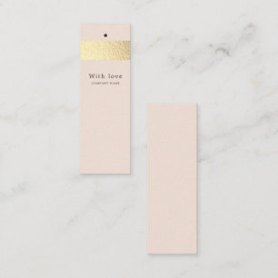 Gold Foil Stripe op Blush Pink Gift Labels