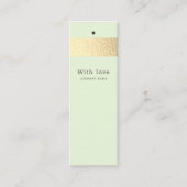 Gold Foil Stripe op mint-groene Labels (Voorkant)