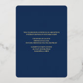 Gold Foil Striped Bar Mitzvah Invitation avec Star (Verso)