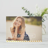 GOLD FOIL STRIPES | INVITATION DE LA FÊTE DE DIPLÔ (Debout devant)