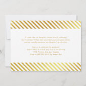 GOLD FOIL STRIPES | INVITATION DE LA FÊTE DE DIPLÔ (Dos)