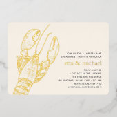Gold Foil Summer Homard Bake Party Invitation (Recto)