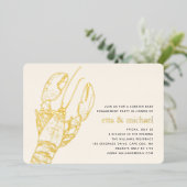 Gold Foil Summer Homard Bake Party Invitation (Debout devant)