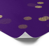 Gold Foil Sweet 16 Ballons Purple Affiche de bienv (Coin)