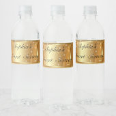 Gold Foil, Sweet Sixteen, Bat Mitzvah, Custom Waterfles Etiket (Flessen)