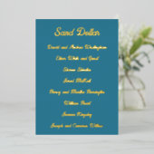 Gold Foil Table Seating Guest List 5x7 Kaarten (Staand Voorkant)