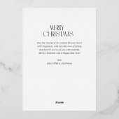 Gold Foil Texte Joyeuse Carte de Noël (Verso)