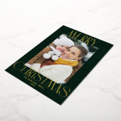 Gold Foil Texte Joyeuse Carte de Noël (Rotation)