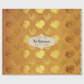 Gold Foil Thanksgiving Cadeaupapier (Vlak)