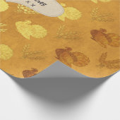 Gold Foil Thanksgiving Cadeaupapier (Hoek)