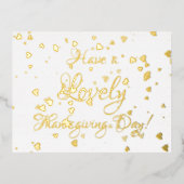 Gold Foil Thanksgiving Party Invitation (Recto)