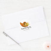 Gold Foil Thanksgiving Ronde Sticker (Envelop)