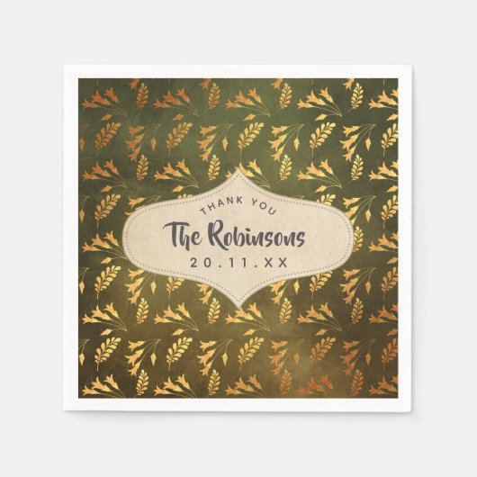 Gold Foil Thanksgiving Servet (Voorkant)
