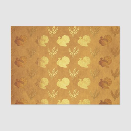 Gold Foil Thanksgiving Tissuepapier (Voorkant)