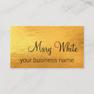 Gold Foil Trendy Classic Rich Chic Glam Luxury Visitekaartje