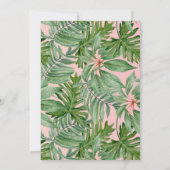 Gold Foil Tropical Green Feuilles Faire-part de ma (Dos)