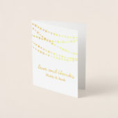 Gold Foil Twinkle Licht op grijs Hartelijk dank Folie Kaarten (Voorkant)