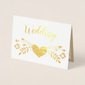 Gold Foil Typographie florale Invitations de maria (Devant)