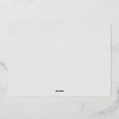 Gold Foil Verloving Bewaar de datum Folie Uitnodiging (Achterkant)